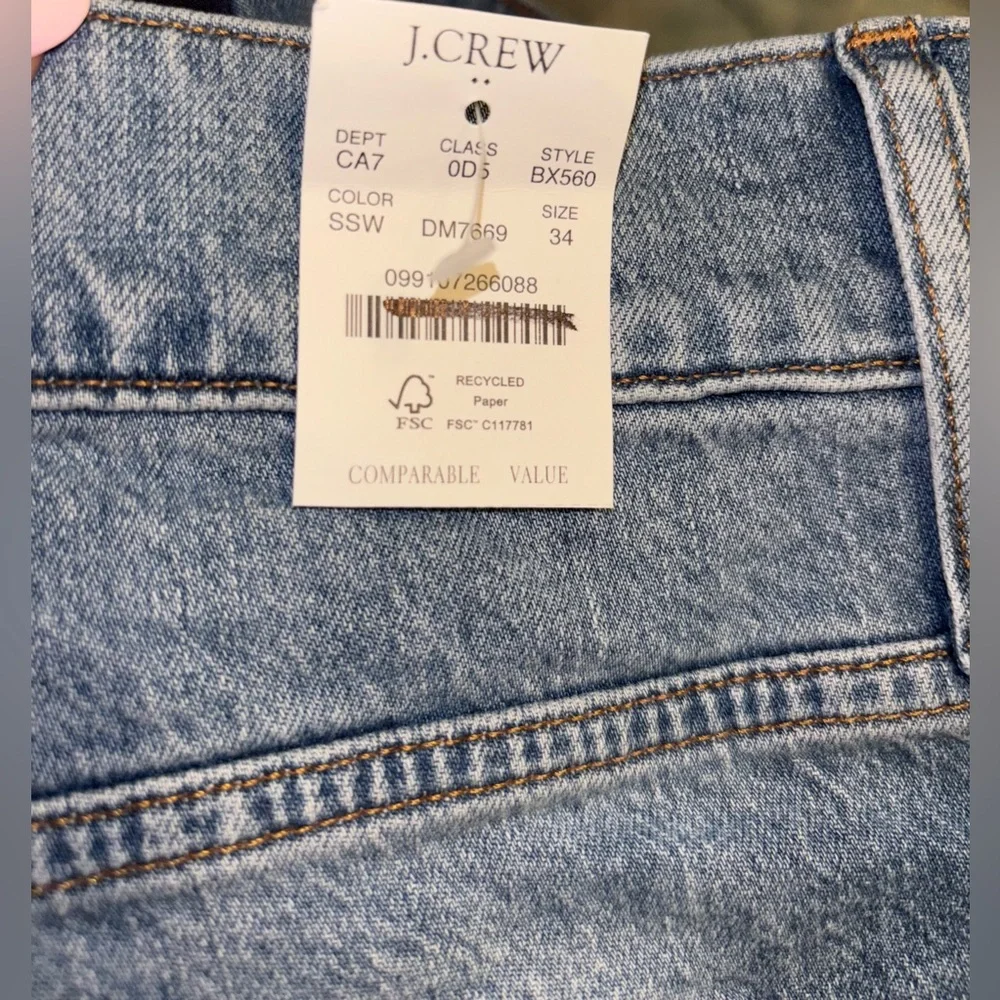 NWT J.Crew Wide-leg cropped jean in all-day stretch Size 34 Denim Casual Summer